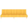 vidaXL Canap&eacute;-lit &agrave; 2 places Jaune Tissu