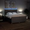 vidaXL Sommier &agrave; lattes de lit avec matelas Taupe 200x200 cm Tissu