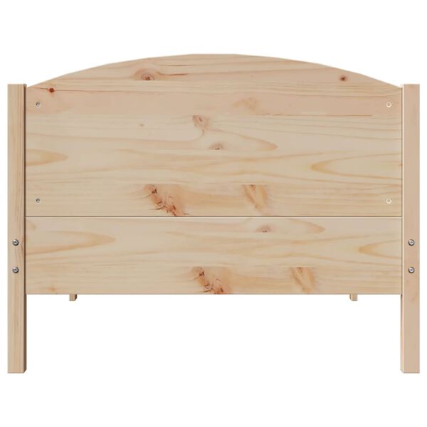 vidaXL Cadre de lit sans matelas 75x190 cm bois de pin massif