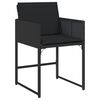 vidaXL Ensemble &agrave; manger de jardin 17 pcs coussins noir r&eacute;sine tress&eacute;e
