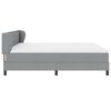 vidaXL Lit boxspring avec matelas Gris clair 200 x 200 cm tissu