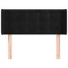 vidaXL Tête de lit avec oreilles Noir 83x16x78/88 cm Velours