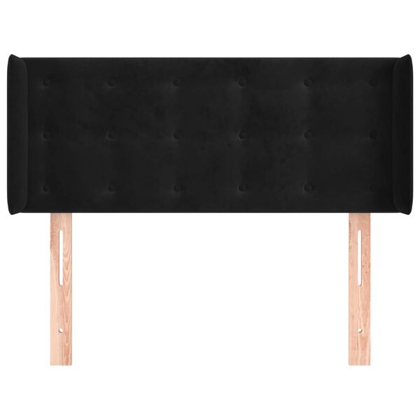 vidaXL Tête de lit avec oreilles Noir 83x16x78/88 cm Velours