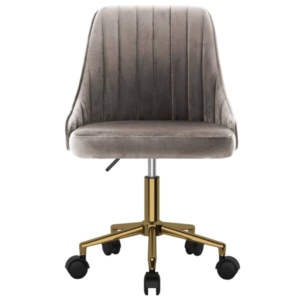 vidaXL Chaises pivotantes &agrave; manger lot de 6 gris clair velours