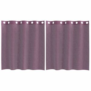 vidaXL Rideaux en voile avec &oelig;illets 2 pcs violet 140x140 cm