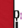 vidaXL Auvent lat&eacute;ral r&eacute;tractable rouge 120x600 cm