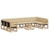 vidaXL Ensemble de canap&eacute;s d'ext&eacute;rieur 11 pc Blanc et Beige
