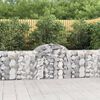 vidaXL Paniers &agrave; gabions arqu&eacute;s 7 pcs 200x30x80/100 cm Fer galvanis&eacute;