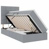 vidaXL Lit avec rangement et matelas Gris clair 90 x 190 cm tissu
