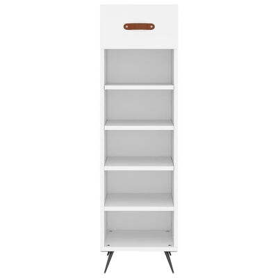 vidaXL Armoire à chaussures blanc 30x35x105 cm bois d'ingénierie