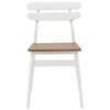 vidaXL Chaise de salle &agrave; manger 2 pcs Blanc et Naturel