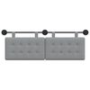 vidaXL T&ecirc;te de lit suspendue Montage mural tissu