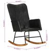 vidaXL Chaise &agrave; bascule Noir Cuir v&eacute;ritable