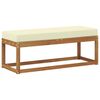 vidaXL Banc de jardin Bois d'Acacia Massif Naturel et Cr&egrave;me