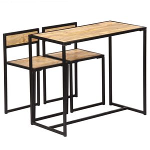 vidaXL Ensemble de salle &agrave; d&icirc;ner 3 pcs Bois de manguier solide