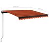 vidaXL Auvent manuel r&eacute;tractable sur pied 350x250 cm Orange et marron