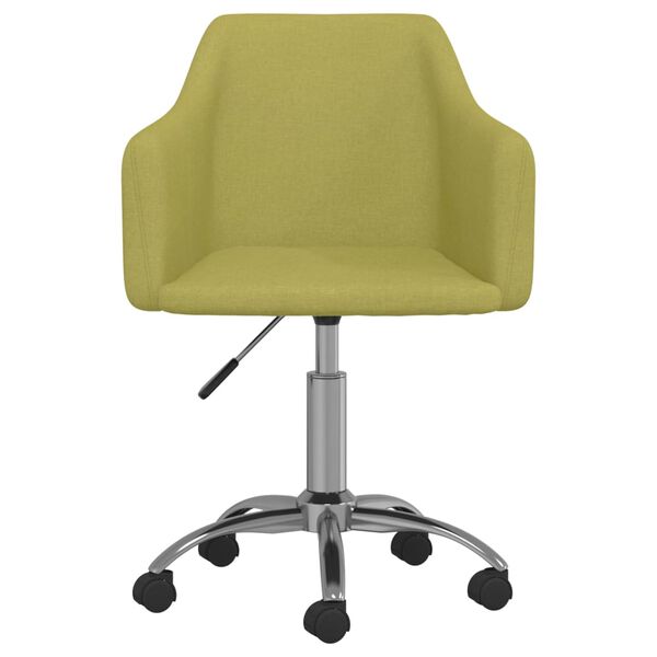 vidaXL Chaise pivotante de salle &agrave; manger Vert Tissu