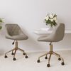 vidaXL Chaises pivotantes &agrave; manger lot de 2 gris clair velours