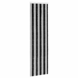 vidaXL Rideau anti-insectes en chenille Gris et Noir 56 x 200 cm