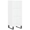 vidaXL Buffet haut Blanc 34,5x34x180 cm Bois d'ing&eacute;nierie