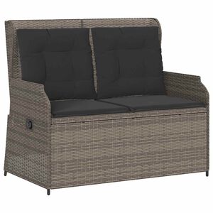 vidaXL Banc de jardin Gris polyrotin