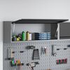 vidaXL Placard de travail 10 pcs Noir Bois d'ing&eacute;nierie et acier