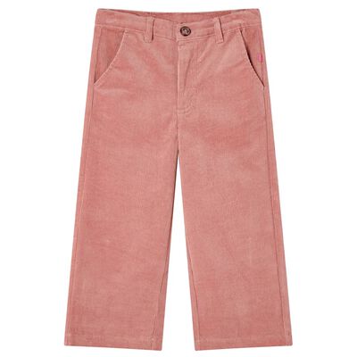 Pantalons pour enfants velours côtelé rose ancien 140