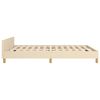 vidaXL Cadre de lit sans matelas cr&egrave;me 140x190 cm tissu