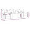 vidaXL Fauteuil de massage inclinable avec porte-gobelets 4 places