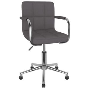 vidaXL Chaise pivotante de salle &agrave; manger Taupe Tissu