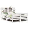 vidaXL Lit biblioth&egrave;que sans matelas blanc 140x200 cm bois pin massif