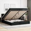 VidaXL Cadre de lit ottoman avec matelas noir 200x200 cm similicuir