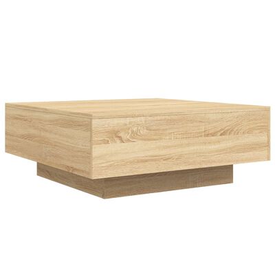 vidaXL Table basse chêne sonoma 80x80x31 cm bois d'ingénierie