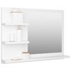 vidaXL Miroir de salle de bain blanc 60x10,5x45 cm bois d&rsquo;ing&eacute;nierie