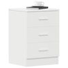 vidaXL Tables de chevet 2 pcs Blanc 38x35x56 cm Bois d'ing&eacute;nierie