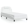 vidaXL Cadre de lit Viana sans matelas blanc 100x203 cm similicuir