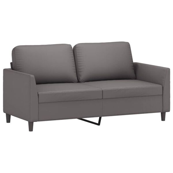 vidaXL Canap&eacute; &agrave; 2 places Gris 140 cm Similicuir