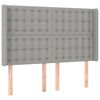 vidaXL Sommier &agrave; lattes de lit matelas LED Gris clair 140x190 cm Tissu