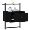 vidaXL Table de chevet murale noir 35x30x51 cm bois d'ing&eacute;nierie