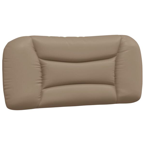 vidaXL Coussin de t&ecirc;te de lit Hvar cappuccino 80 cm similicuir