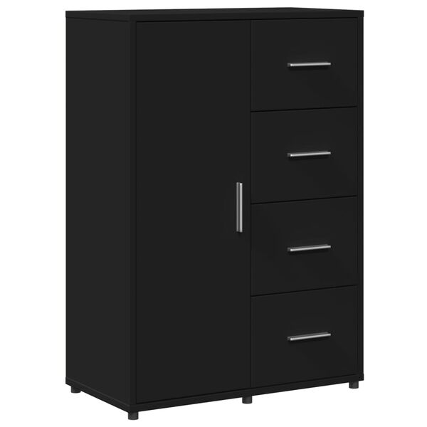 vidaXL Buffet noir 60x31x84 cm bois d'ing&eacute;nierie