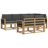vidaXL Ensemble de canap&eacute;s d'ext&eacute;rieur 7 pc Blanc et anthracite