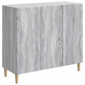 vidaXL Buffet Sonoma gris 89 x 34,5 x 80 cm Bois d'ing&eacute;nierie