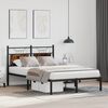 vidaXL Cadre de lit sans matelas ch&ecirc;ne fum&eacute; 120x200 cm bois ing&eacute;nierie