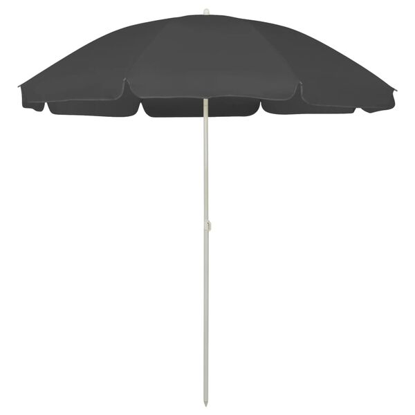 vidaXL Parasol de plage anthracite 240 cm