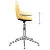 vidaXL Chaises pivotantes &agrave; manger lot de 4 jaune tissu