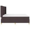 vidaXL Lit &agrave; ressorts avec matelas Marron 200 x 200 cm tissu
