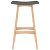 vidaXL Tabourets de bar lot de 2 gris fonc&eacute; tissu