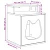 vidaXL Maison pour chat Noir 42,5 x 40 x 53,5 cm Bois d'ing&eacute;nierie