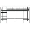 vidaXL Lit mezzanine pour enfants Noir 99,5 x 200 cm Acier
